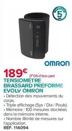 Bastide OMRON TENSIMETRE BRASSARD PRÉFORME EVOLV offre