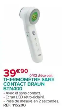 Bastide BRAUN Thermomètre sans contact BTN400 offre