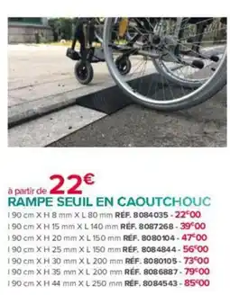 Bastide RAMPE SEUIL EN CAOUTCHOUC offre