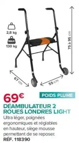 Bastide Déambulateur 2 Roues Londres Light offre