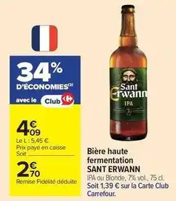 Carrefour Carrefour - bière haute fermentation offre