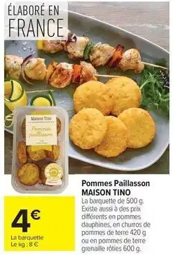 Carrefour Maison tino - pommes pailasson offre