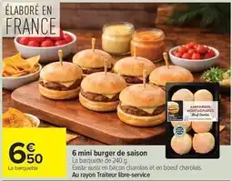 Carrefour Burger - 6 mini burger de saison offre