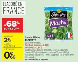Carrefour Market Florette - salade mâche offre