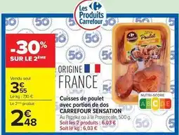 Carrefour Market Carrefour - cuisses de poulet avec portion de dos offre