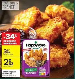 Carrefour Market Happyvore - tenders vegetaux offre