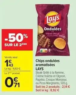 Carrefour Market Lay's - chips ondulées aromatisées offre