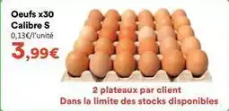 Hmarket Oeufs x30 calibre s offre