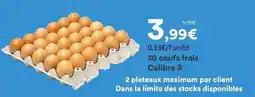 Hmarket 30 oeufs frais offre