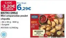 Costco Bistro emile - mini empanadas poulet chipotle offre
