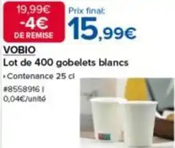 Costco Lot de 400 gobelets blancs offre
