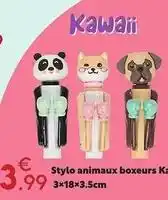 Maxi Bazar Stylo animaux boxeurs kaw offre