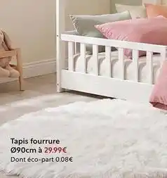 Maxi Bazar Tapis fourrure ø90cm à 29.99 offre