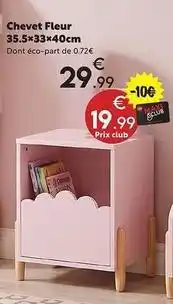 Maxi Bazar Chevet fleur 35.5x33x40cm offre