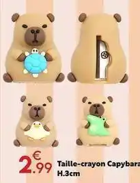 Maxi Bazar Taille-crayon capybara h.3cm offre