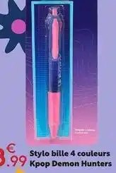 Maxi Bazar Stylo bille 4 couleurs kpop demon hunters offre