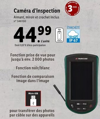 Lidl Caméra d'inspection offre