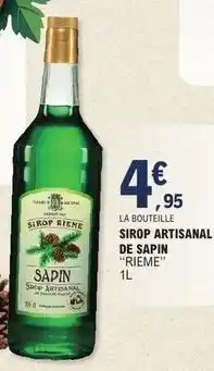 E.Leclerc Rième - sirop artisanal de sapin offre