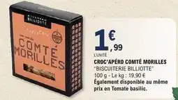 E.Leclerc Croc' apero comté morilles biscuiterie billoite offre