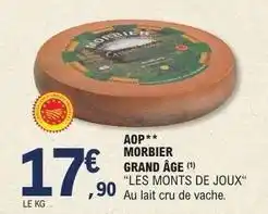 E.Leclerc Les monts de joux - aop morbier grand âge offre