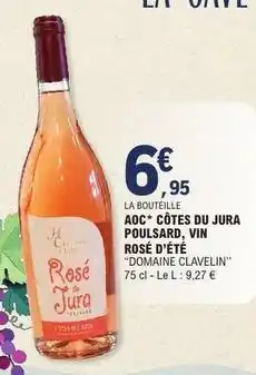 E.Leclerc Jura - aoc côtes du poulard, vin rosé d'été offre