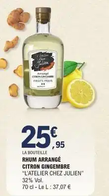 E.Leclerc Rhum arrangé citron gingembre offre