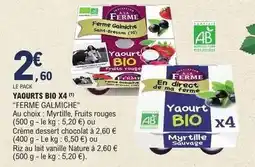 E.Leclerc Yaourts bio x4 offre