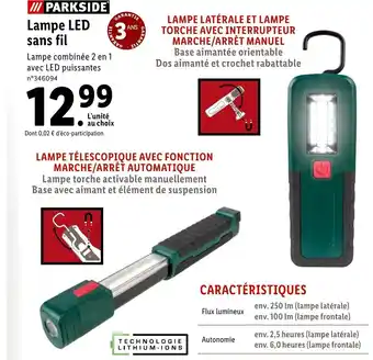 Lidl Lampe LED sans fil offre