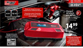Lidl Chargeur de batterie pour voiture offre