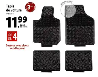 Lidl Tapis de voiture offre