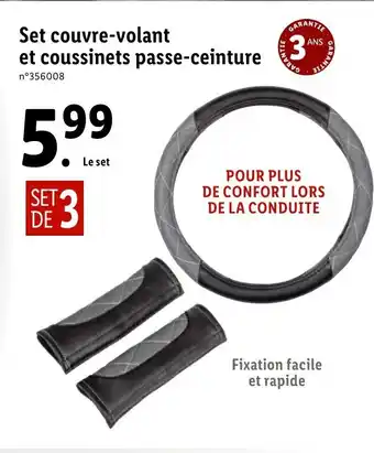 Lidl Set couvre-volant et coussinets passe-ceinture offre