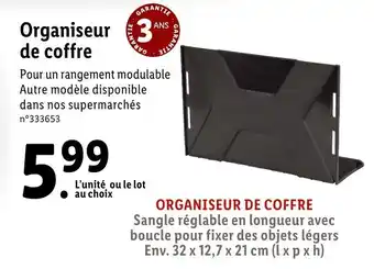 Lidl Organiseur de coffre offre