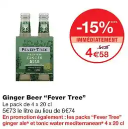 Monoprix Fever-Tree Ginger Beer offre