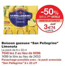 Monoprix San Pellegrino Limonata offre