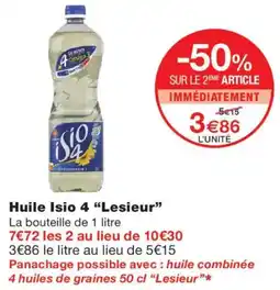 Monoprix Lesieur Huile Isio 4 offre