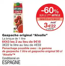Monoprix Alvalle Gazpacho offre