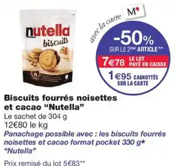 Monoprix Nutella biscuits offre