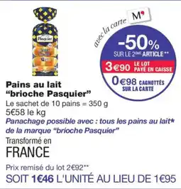 Monoprix Pasquier Pains au lait offre