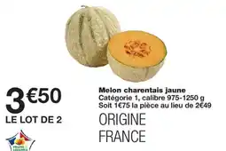 Monoprix Melon charentais jaune offre