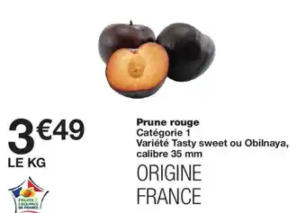 Monoprix Prune rouge offre