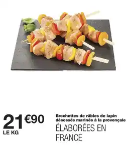 Monoprix Brochettes de râbles de lapin désossés marinés à la provençale offre