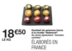 Monoprix Cocktail de poivrons farcis à la ricotta Sobreval offre