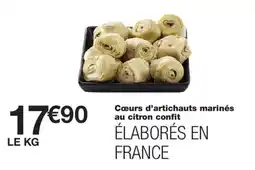 Monoprix Cœurs d'artichauts marinés au citron confit offre