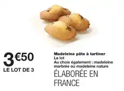 Monoprix Madeleine pâte à tartiner offre