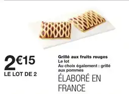 Monoprix Grillé aux fruits rouges offre