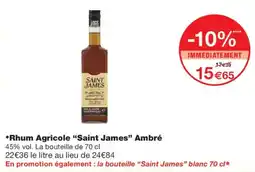 Monoprix Saint James Rhum Agricole Ambré offre