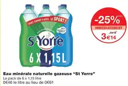 Monoprix St Yorre Eau minérale naturelle gazeuse offre