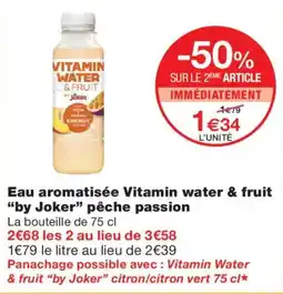 Monoprix Joker Vitamin water & fruit offre