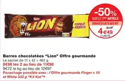 Monoprix Lion Barres chocolatées offre