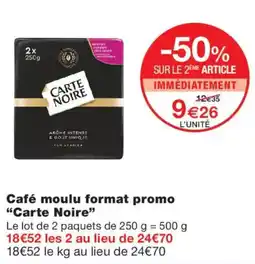 Monoprix Carte Noire Café moulu offre